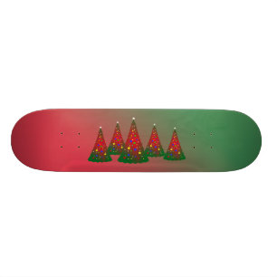 Rotes Grün, frohe Weihnachtsbaum Skateboard
