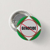 Rotes Grün gegen Völkermord Button (Vorne & Hinten)
