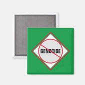 Rotes Grün gegen Völkermord Magnet (Vorderseite/Rückseite)