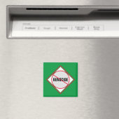 Rotes Grün gegen Völkermord Magnet (In Situ (Geschirrspüler))