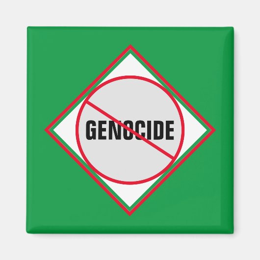 Rotes Grün gegen Völkermord Magnet (Vorne)