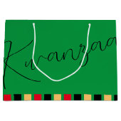 Rotes Grün Große Geschenktüte (Vorderseite)