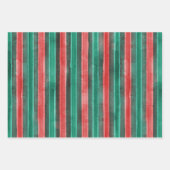 Rotes Grün Kariertes Feiertagsmuster Geschenkpapier Set (Vorderseite 3)