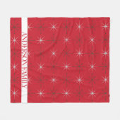 Rotes Grün Mitte Jahrhundert Moderner Urlaub Fleecedecke (Vorderseite (Horizontal))