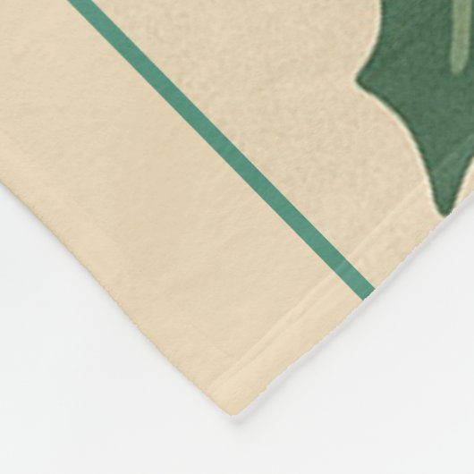 Rotes Grün Mitte Jahrhundert Moderner Urlaub Fleecedecke (Ecke)