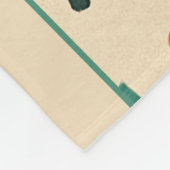 Rotes Grün Mitte Jahrhundert Moderner Urlaub Fleecedecke (Ecke)