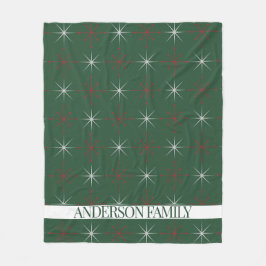 Rotes Grün Mitte Jahrhundert Moderner Urlaub Fleecedecke