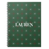 Rotes Grün Mitte Jahrhundert Moderner Urlaub Notizblock (Vorderseite)