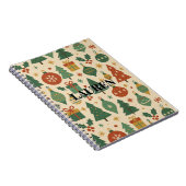 Rotes Grün Mitte Jahrhundert Moderner Urlaub Notizblock (Rechte Seite)