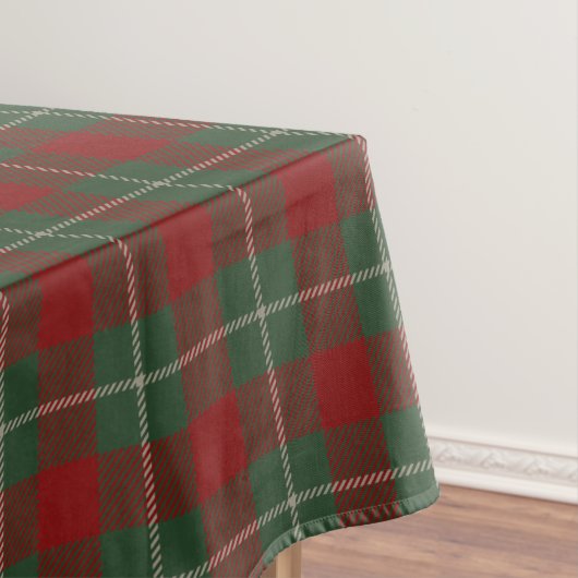 Rotes Grün und Beige Tartan Kariertes Muster Tischdecke (Beispiel)