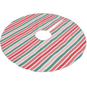 Rotes Grün und gestrichenes Papier Polyester Weihnachtsbaumdecke (Schrägansicht)