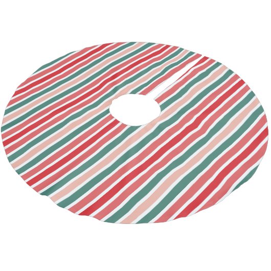 Rotes Grün und gestrichenes Papier Polyester Weihnachtsbaumdecke (Schrägansicht)