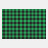 Rotes Grün und Weißes Buffalo Kariertes Weihnachts Geschenkpapier Set (Vorderseite 3)