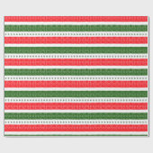 Rotes Grün und Weißtütenpapier Geschenkpapier (Flach)