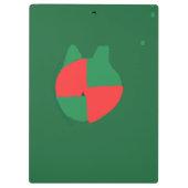 Rotes Grünes abstraktes Clipboard Klemmbrett (Rückseite)