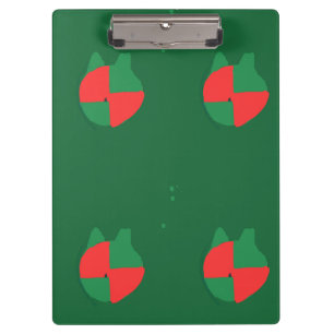 Rotes Grünes abstraktes Clipboard Klemmbrett