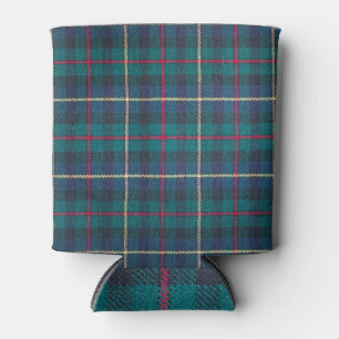 Rotes, grünes, blaues schottisches Tartan-Muster. Dosenkühler