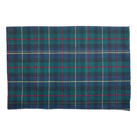 Rotes, grünes, blaues schottisches Tartan-Muster. Kissenbezug (Vorderseite)