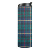 Rotes, grünes, blaues schottisches Tartan-Muster. Thermosbecher (Nach links gedreht)