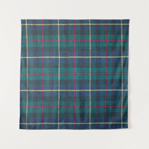 Rotes, grünes, blaues schottisches Tartan-Muster. Wandteppich