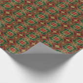 Rotes Grünes Blumendekorationspapier Geschenkpapier (Ecke)