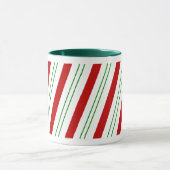 Rotes grünes Candycane Tasse (Zentrum)
