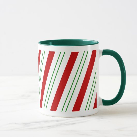 Rotes grünes Candycane Tasse (Rechts)