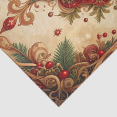 Rotes grünes dekoratives Feiertags-Seidenpapier Seidenpapier (Detail)