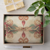 Rotes grünes dekoratives Feiertags-Seidenpapier Seidenpapier (Geschenk)