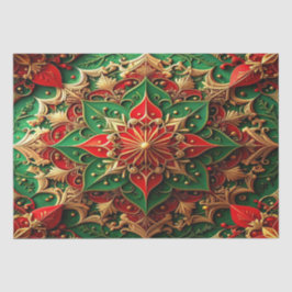Rotes grünes dekoratives Feiertags-Tissue-Papier Seidenpapier