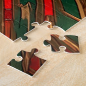 Rotes grünes dekoratives Puzzle (Seite)