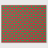 Rotes grünes Festziegelmauerpapier Geschenkpapier (Flach)