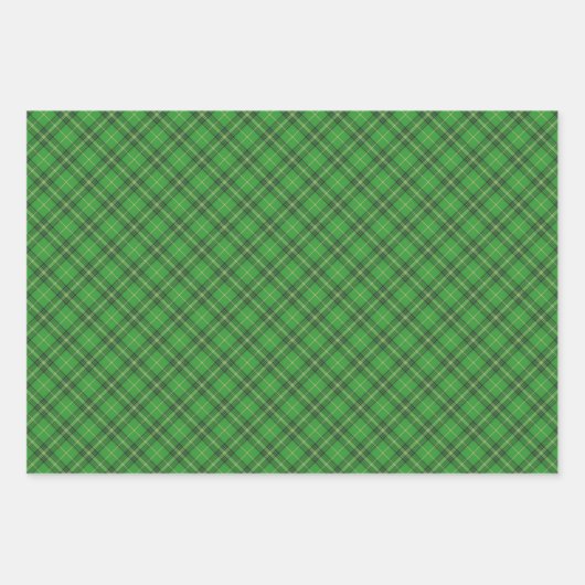 Rotes, grünes, gelbes Kariertes Umschlagpapier Set Geschenkpapier Set (Vorderseite 3)