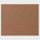 Rotes grünes geometrisches Geschenkpapier (Flach)
