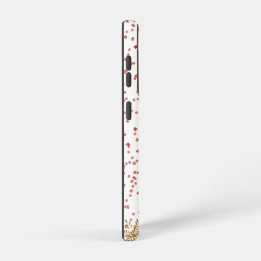 Rotes grünes Goldenes Schneeflocken Xmas Custom Mo Samsung Galaxy Hülle (Rechte Seite)