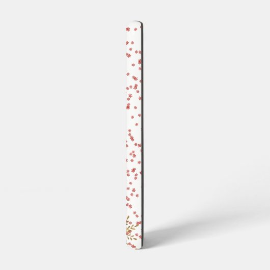 Rotes grünes Goldenes Schneeflocken Xmas Custom Mo Samsung Galaxy Hülle (Linke Seite)