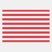 Rotes grünes Herz gestreift Geschenkpapier Set (Vorderseite)