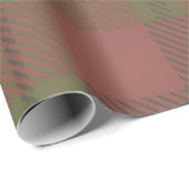Rotes grünes Karomuster Geschenkpapier (Rolleneckpunkt)