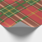 Rotes grünes Karomuster Geschenkpapier (Ecke)