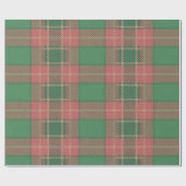 Rotes grünes Karomuster Geschenkpapier (Flach)