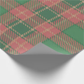 Rotes grünes Karomuster Geschenkpapier (Ecke)
