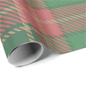Rotes grünes Karomuster Geschenkpapier (Rolleneckpunkt)