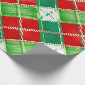 Rotes grünes Karomuster Geschenkpapier (Ecke)