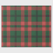 Rotes grünes Karomuster Geschenkpapier (Flach)