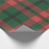 Rotes grünes Karomuster Geschenkpapier (Ecke)