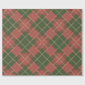 Rotes grünes Karomuster-Wrap-Papier Geschenkpapier (Flach)