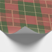 Rotes grünes Karomuster-Wrap-Papier Geschenkpapier (Ecke)