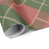 Rotes grünes Karomuster-Wrap-Papier Geschenkpapier (Rolleneckpunkt)