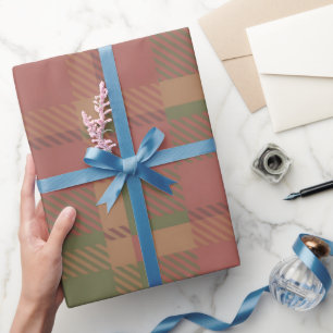 Rotes grünes Karomuster-Wrap-Papier Geschenkpapier