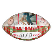 Rotes grünes Land Kariert mit dem besten Vater all Football (Vorderseite)